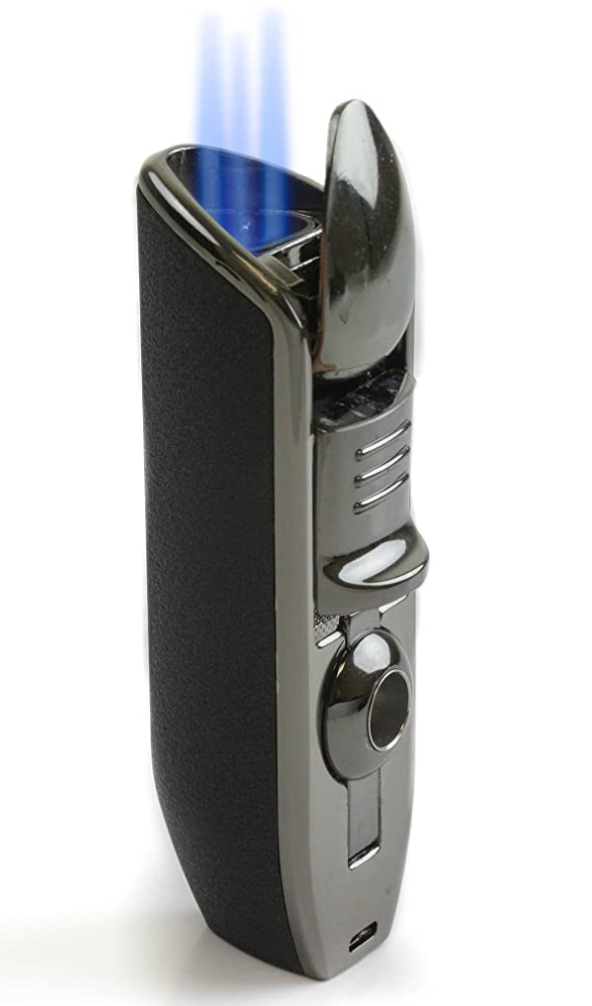 Scorch Torch Triple Jet Flame Butane Cigarette Torch Lighter with Cigar Punch Attachment