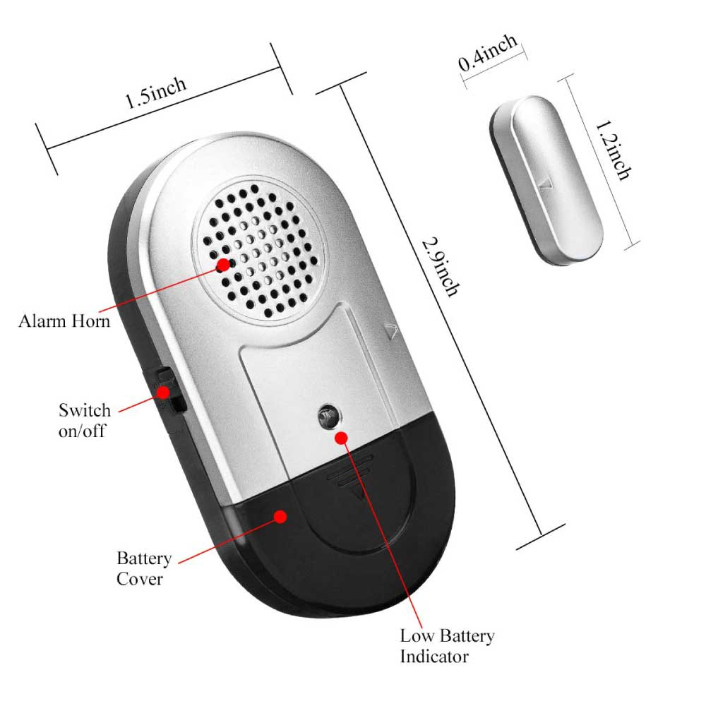 Door Window Alarm 8 PCS Home Security Magnetic Sensor 120DB